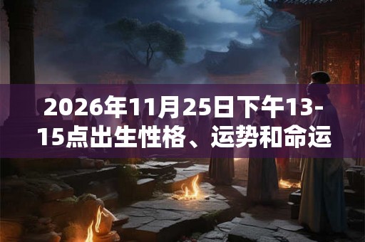 2026年11月25日下午13-15点出生性格、运势和命运
