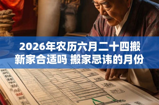 2026年农历六月二十四搬新家合适吗 搬家忌讳的月份