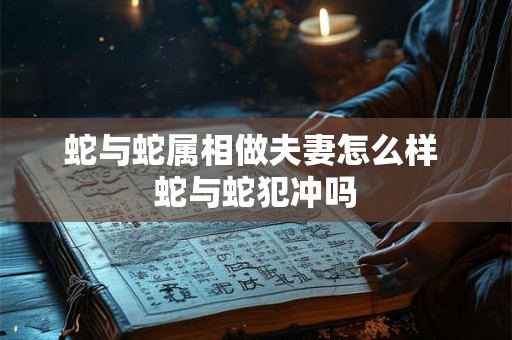 蛇与蛇属相做夫妻怎么样 蛇与蛇犯冲吗