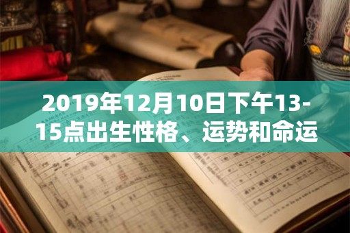 2019年12月10日下午13-15点出生性格、运势和命运