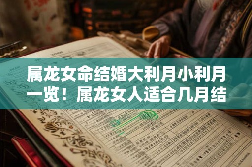 属龙女命结婚大利月小利月一览！属龙女人适合几月结婚？