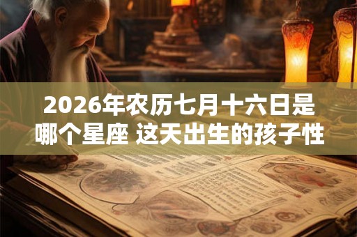 2026年农历七月十六日是哪个星座 这天出生的孩子性格分析
