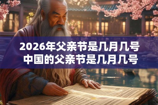 2026年父亲节是几月几号 中国的父亲节是几月几号
