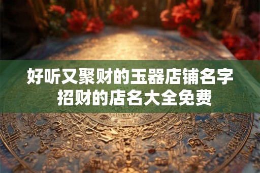 好听又聚财的玉器店铺名字  招财的店名大全免费