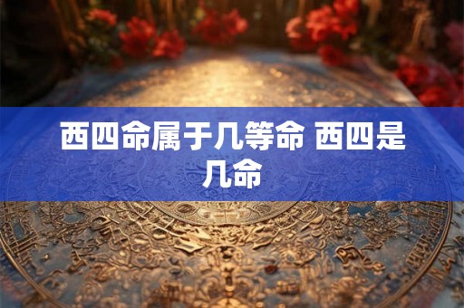 西四命属于几等命 西四是几命