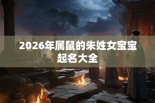 2026年属鼠的朱姓女宝宝起名大全