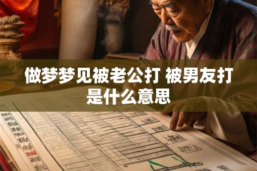 做梦梦见被老公打 被男友打是什么意思