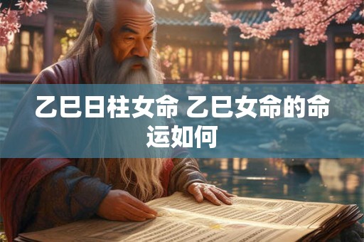 乙巳日柱女命 乙巳女命的命运如何