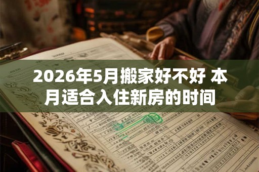 2026年5月搬家好不好 本月适合入住新房的时间