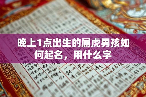 晚上1点出生的属虎男孩如何起名，用什么字