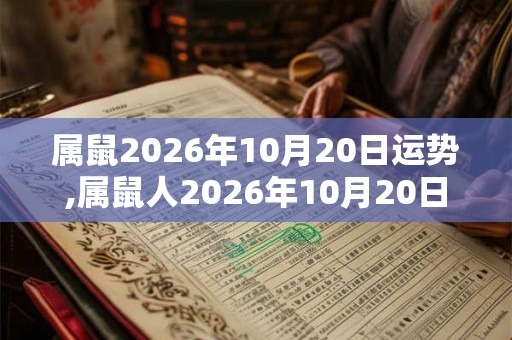 属鼠2026年10月20日运势,属鼠人2026年10月20日财运,生肖鼠2026年10月20日运势 属鼠2026年10月20日运势,属鼠人2026年10月20日财运,生肖鼠2026年10月20日运势