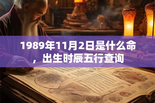 1989年11月2日是什么命，出生时辰五行查询