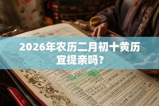 2026年农历二月初十黄历宜提亲吗？