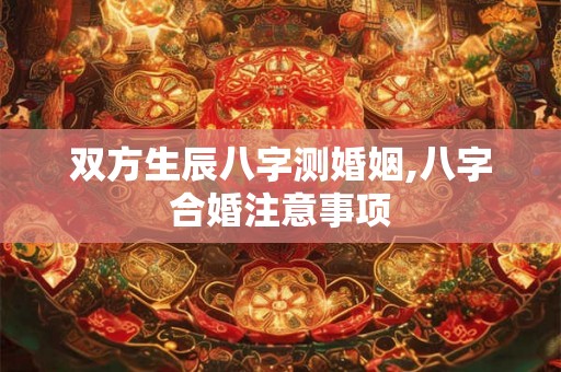 双方生辰八字测婚姻,八字合婚注意事项 双方生辰八字测婚姻,八字合婚注意事项