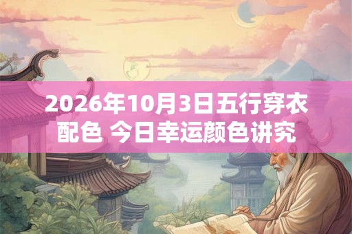 2026年10月3日五行穿衣配色 今日幸运颜色讲究