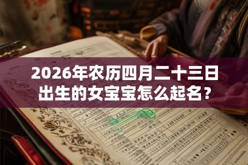 2026年农历四月二十三日出生的女宝宝怎么起名？