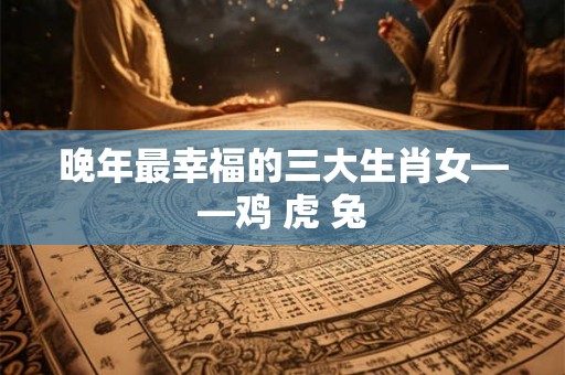 晚年最幸福的三大生肖女——鸡 虎 兔