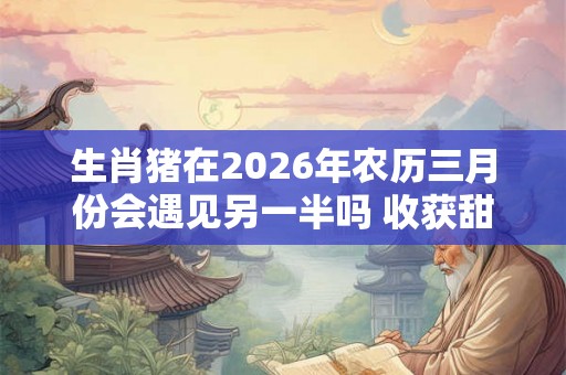 生肖猪在2026年农历三月份会遇见另一半吗 收获甜蜜爱情好运来