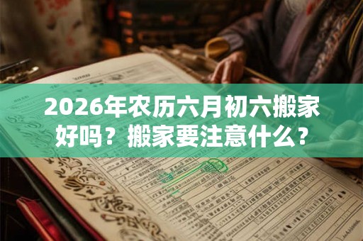 2026年农历六月初六搬家好吗？搬家要注意什么？