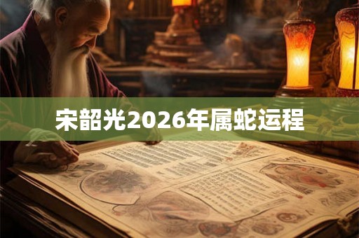 宋韶光2026年属蛇运程