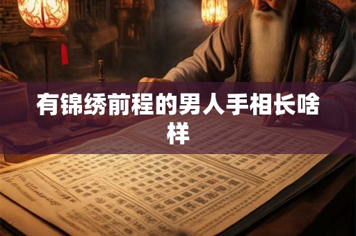 有锦绣前程的男人手相长啥样
