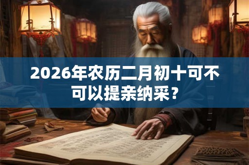 2026年农历二月初十可不可以提亲纳采？