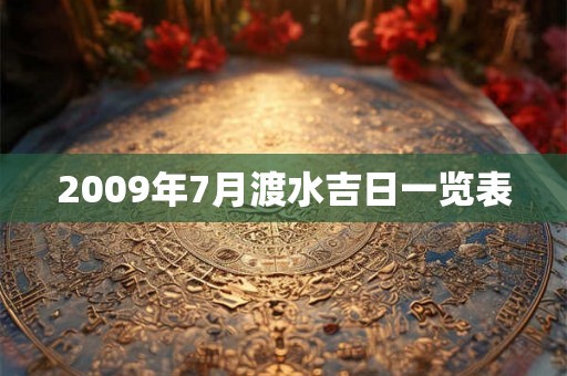 2009年7月渡水吉日一览表