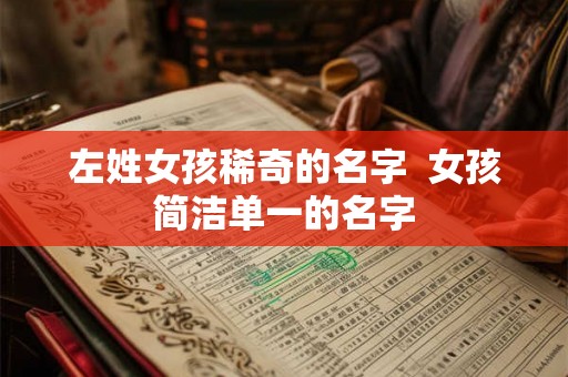 左姓女孩稀奇的名字  女孩简洁单一的名字