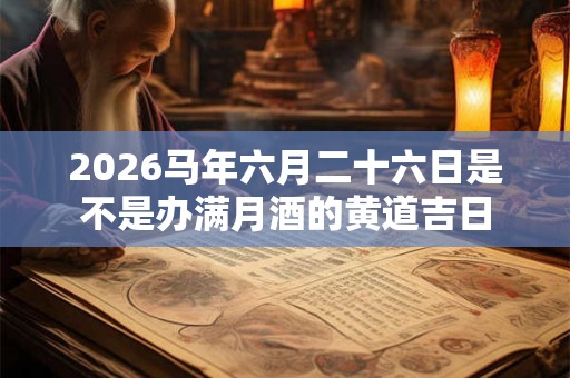 2026马年六月二十六日是不是办满月酒的黄道吉日 2026马年六月二十六日是不是办满月酒的黄道吉日