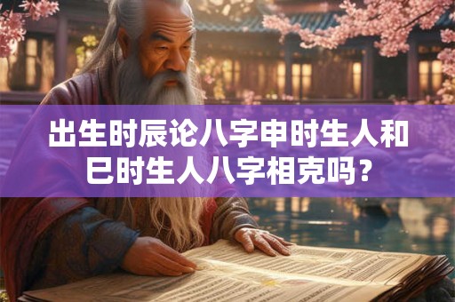 出生时辰论八字申时生人和巳时生人八字相克吗？