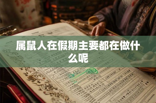 属鼠人在假期主要都在做什么呢