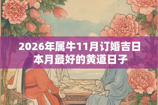 2026年属牛11月订婚吉日 本月最好的黄道日子