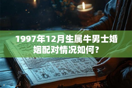 1997年12月生属牛男士婚姻配对情况如何？