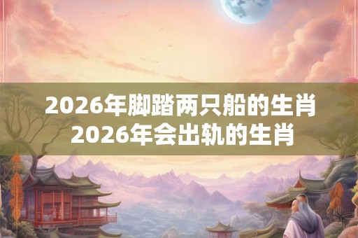 2026年脚踏两只船的生肖 2026年会出轨的生肖 2026年脚踏两只船的生肖 2026年会出轨的生肖