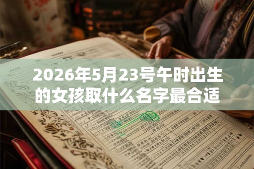 2026年5月23号午时出生的女孩取什么名字最合适