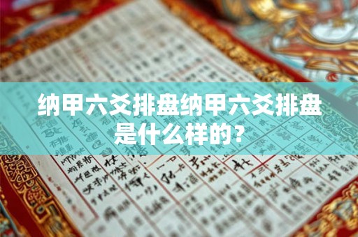 纳甲六爻排盘纳甲六爻排盘是什么样的? 纳甲六爻排盘纳甲六爻排盘是什么样的?