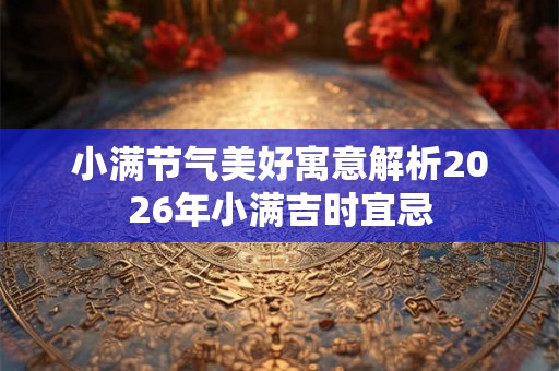 小满节气美好寓意解析2026年小满吉时宜忌 小满节气美好寓意解析2026年小满吉时宜忌