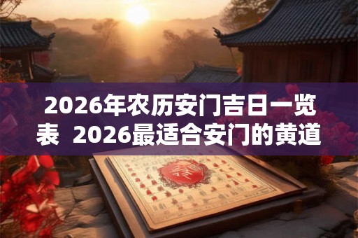 2026年农历安门吉日一览表 2026最适合安门的黄道吉日 2026年农历安门吉日一览表 2026最适合安门的黄道吉日