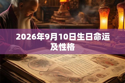 2026年9月10日生日命运及性格