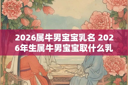 2026属牛男宝宝乳名 2026年生属牛男宝宝取什么乳名