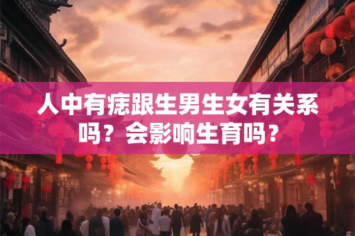 人中有痣跟生男生女有关系吗？会影响生育吗？