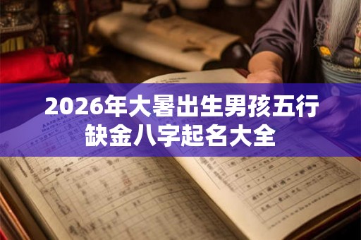 2026年大暑出生男孩五行缺金八字起名大全
