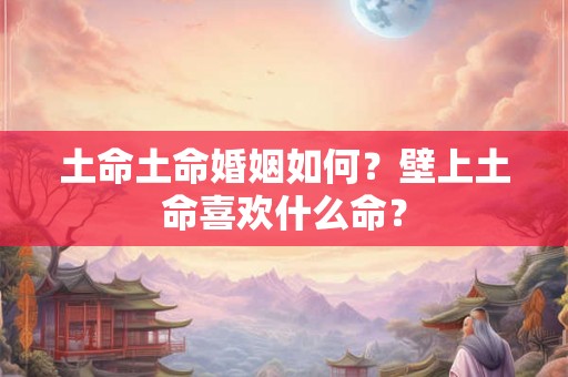 土命土命婚姻如何？壁上土命喜欢什么命？