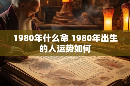 1980年什么命 1980年出生的人运势如何