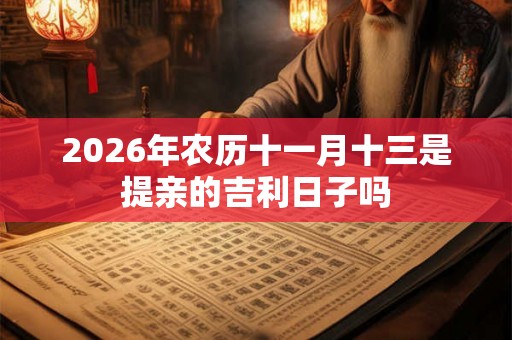 2026年农历十一月十三是提亲的吉利日子吗