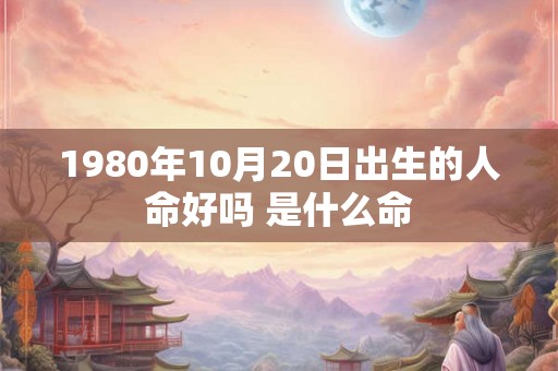 1980年10月20日出生的人命好吗 是什么命