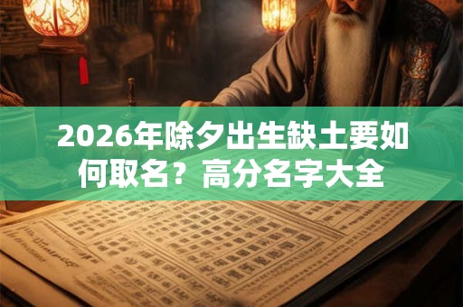 2026年除夕出生缺土要如何取名？高分名字大全