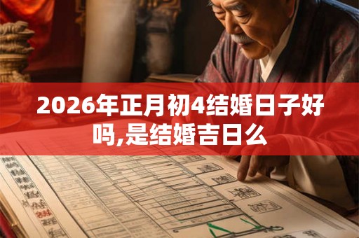 2026年正月初4结婚日子好吗,是结婚吉日么