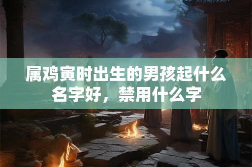 属鸡寅时出生的男孩起什么名字好，禁用什么字