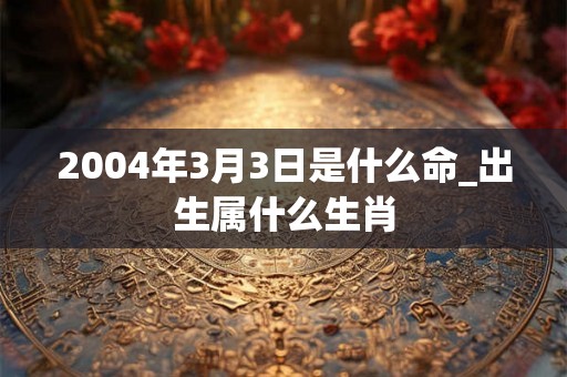 2004年3月3日是什么命_出生属什么生肖